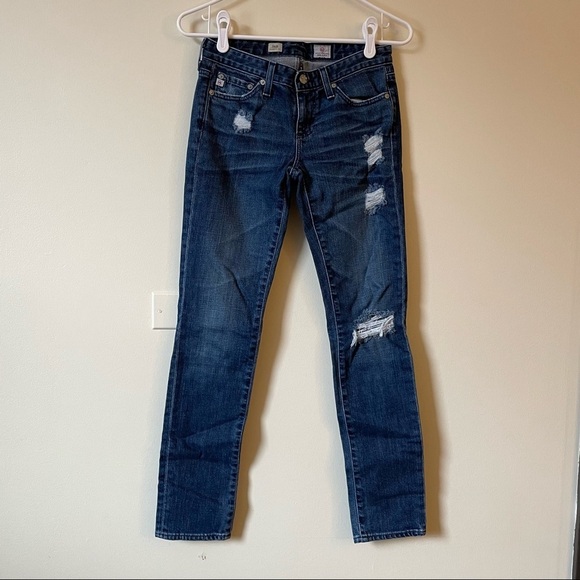 AG Adriano Goldschmied stilt cigarette leg cotton women’s denim jeans dark wash